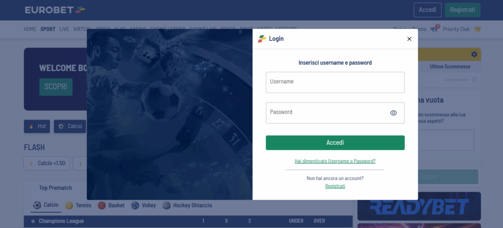 login eurobet